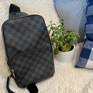 Louis Vuitton Avenue Sling Bag in Graphite Damier Canvas